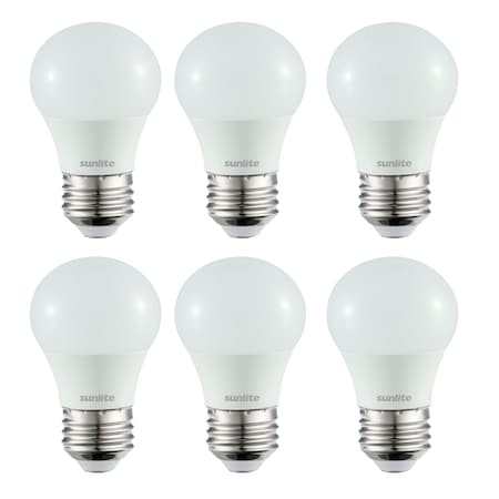 Sunlite LED A15 Refrigerator Light Bulb, 5.5W 40W=, 450 Lumens, E26, Dimmable, Frosted Finish, 2700K, 6PK 41564-NS